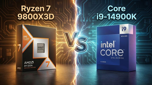 Ryzen 7 9800X3D vs i9-14900K para gaming y creadores (2026)