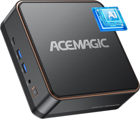 ACEMAGIC F2A AI Mini PC Gamer, IIntel Ultra 5 125H (14C/18T, hasta 4,5 GHz,AI Boost NPU), 32 GB DDR5 1 TB NVME SSD W indows 11 Micro ordenador con WiFi7 |BT 5.4