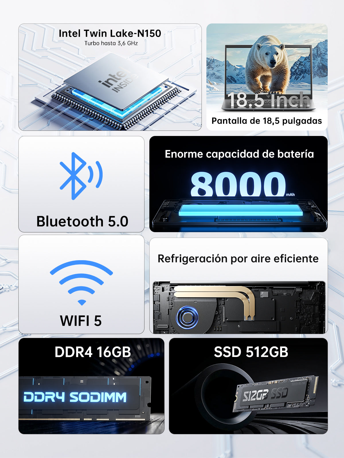 ACEMAGIC ‎AX18 Intel Twin Lake N150 18.5" Laptop