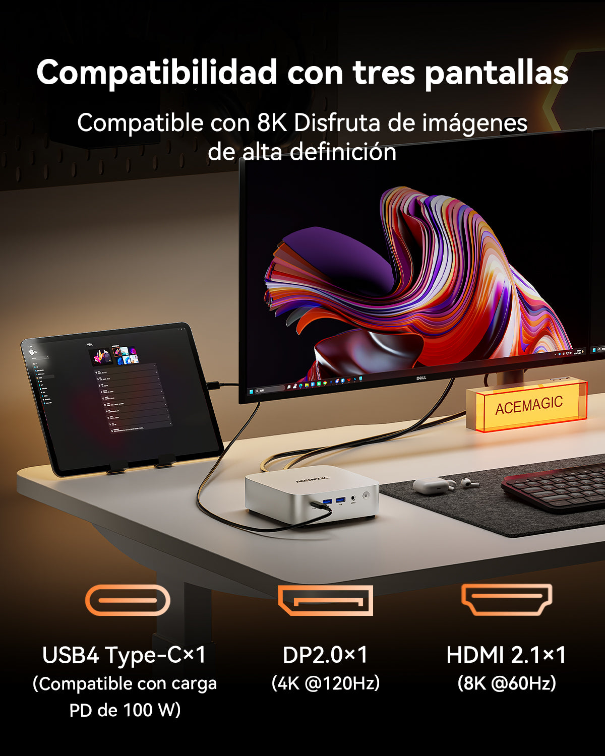 ACEMAGIC W1 AMD Ryzen 7 8745HS/H 255 Mini PC