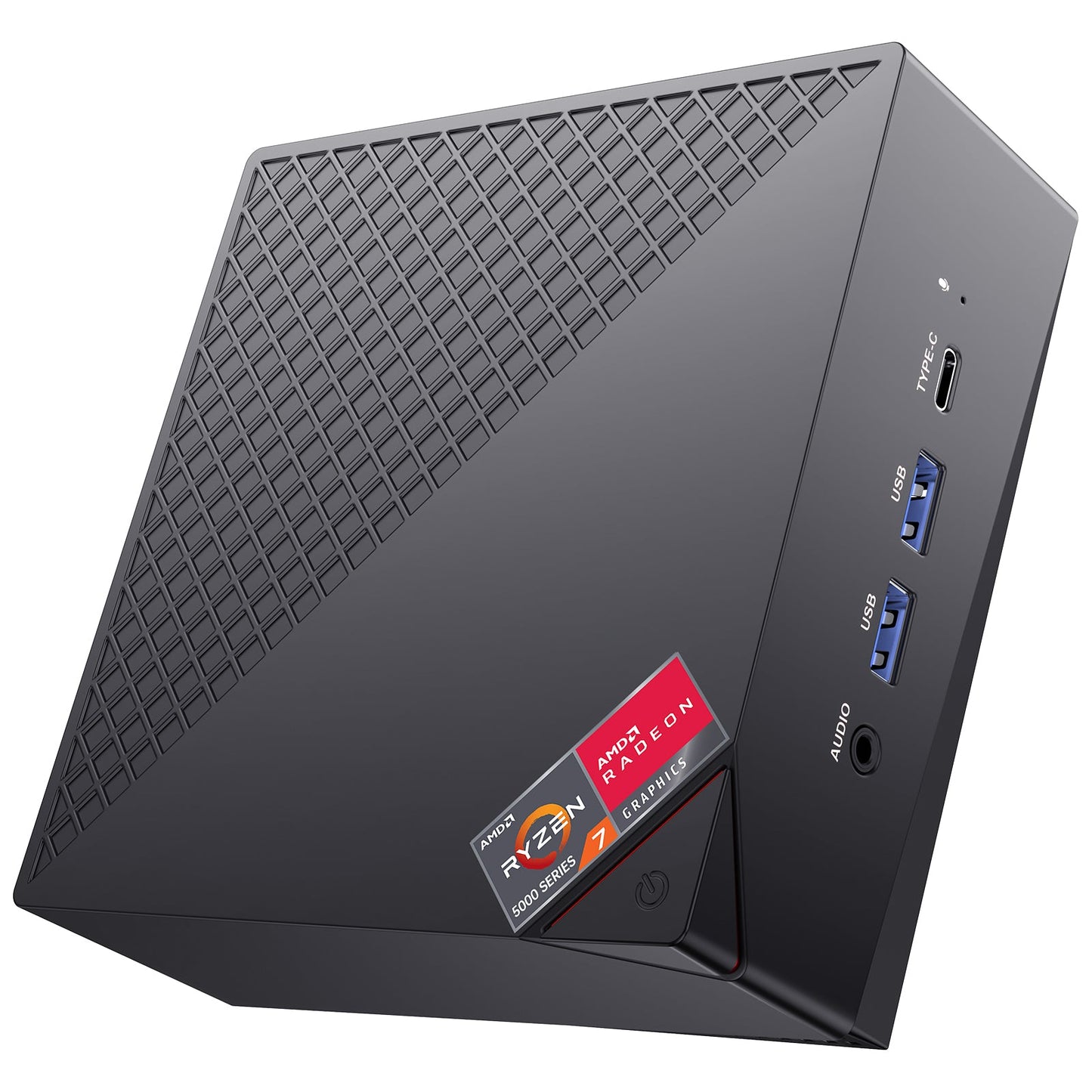 ACEMAGICIAN AM06 Mini PC, AMD Ryzen 7 5700U (8C/16T, hasta 4,3 GHz), Mini Ordenadores de sobremesa 32GB RAM DDR4 512GB M.2 2280 SSD, Doble Ethernet/WiFi 6,Ordenador Pequeño,PC de Negocios