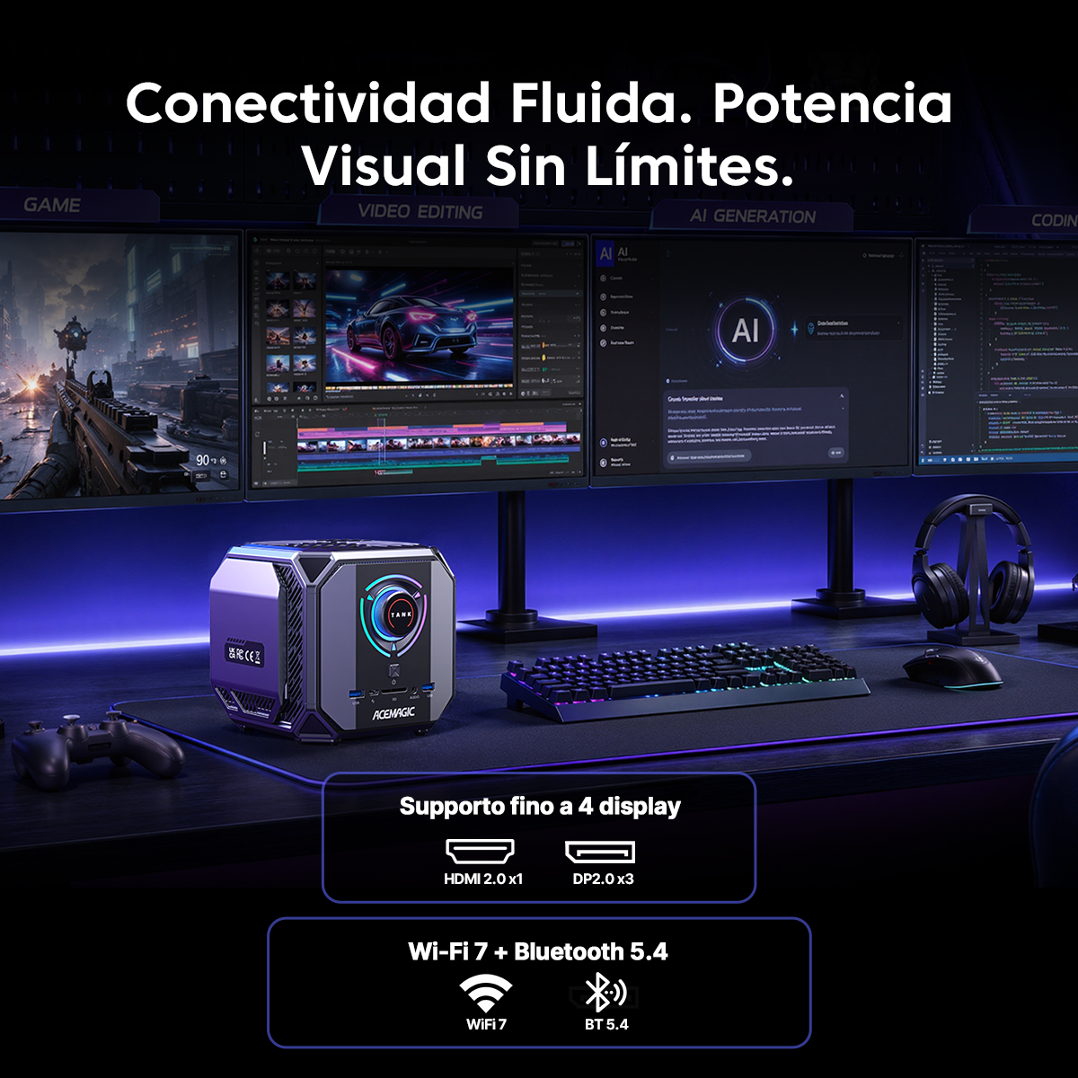 ACEMAGIC M1A PRO Intel Core i9-13900HK con RTX 5060 Mini PC
