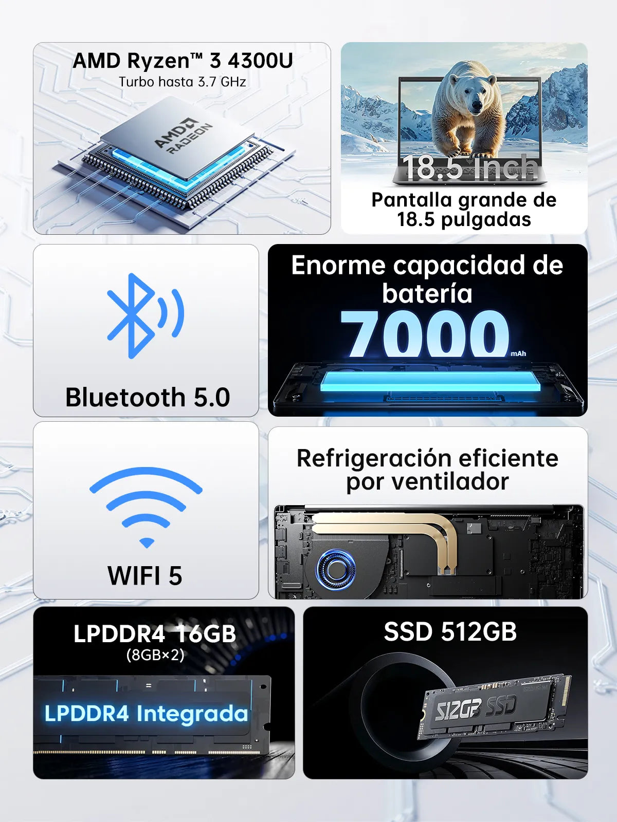 ACEMAGIC ‎AX18 PRO AMD Ryzen 3 4300U 18.5" Laptop