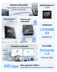 ACEMAGIC F5A AMD Ryzen™ 7 H 255/Ryzen AI 9 HX 470 Mini PC