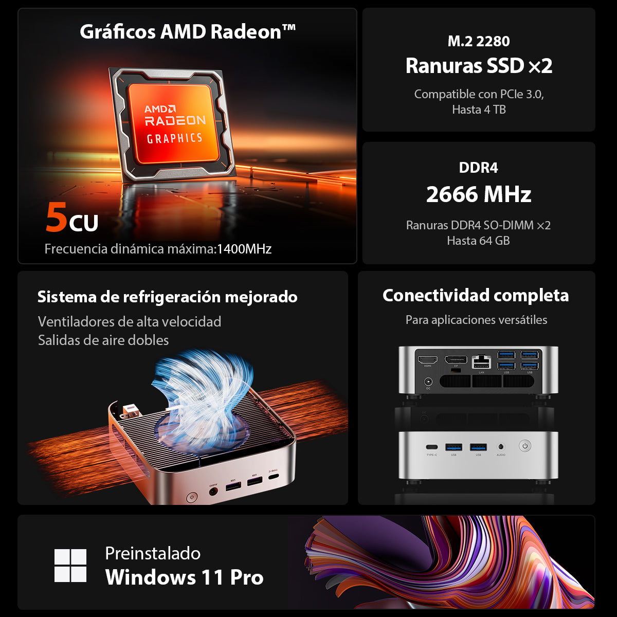 ACEMAGIC K1 AMD Ryzen™3 3300U/4300U Mini PC
