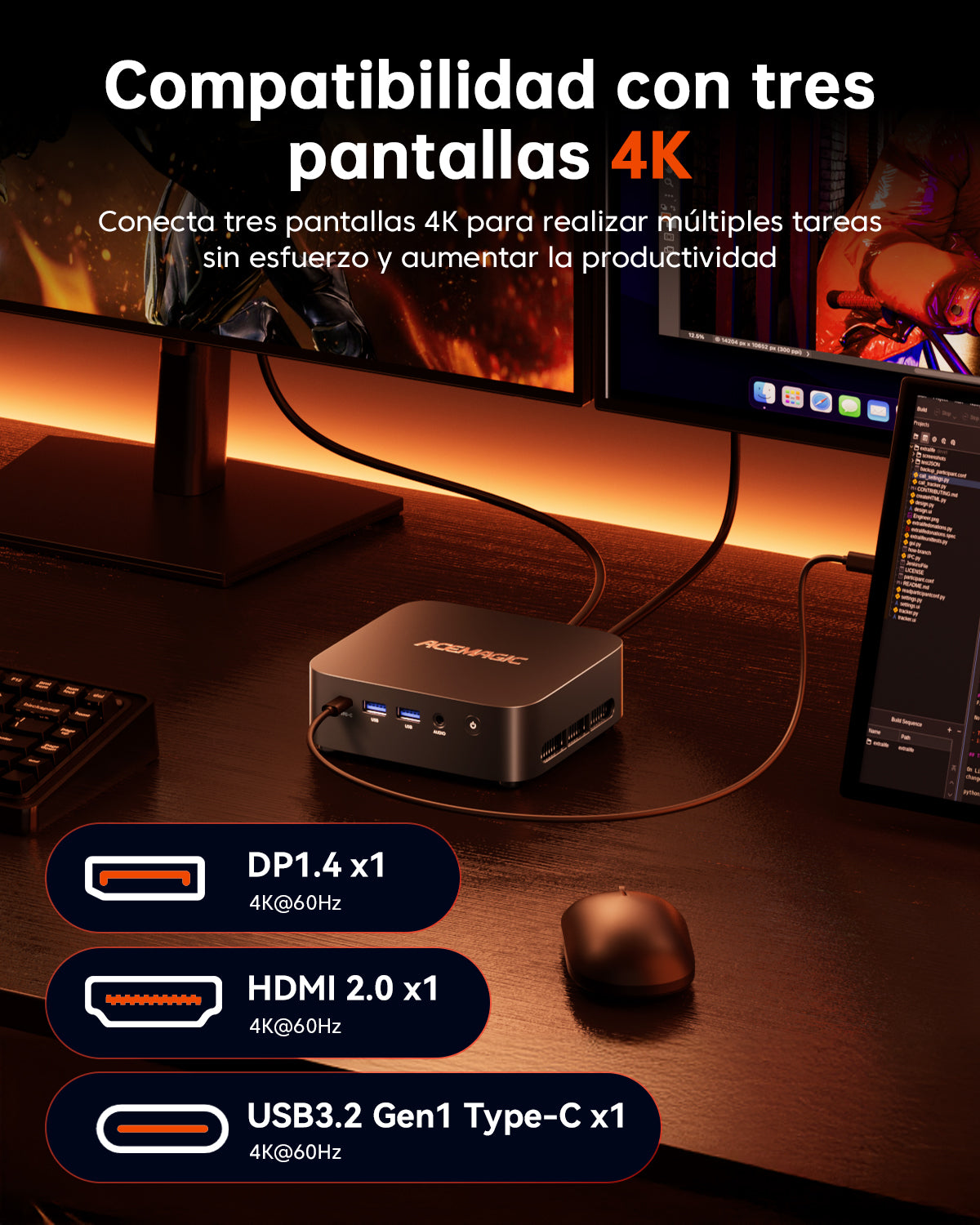 ACEMAGIC K1 AMD Ryzen Embedded R2544 Mini PC