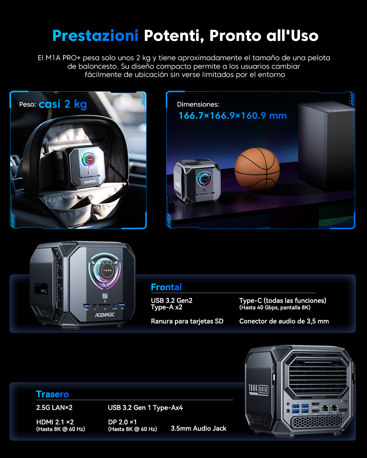 ACEMAGIC M1A PRO + AMD Ryzen AI MAX + 395 Mini PC