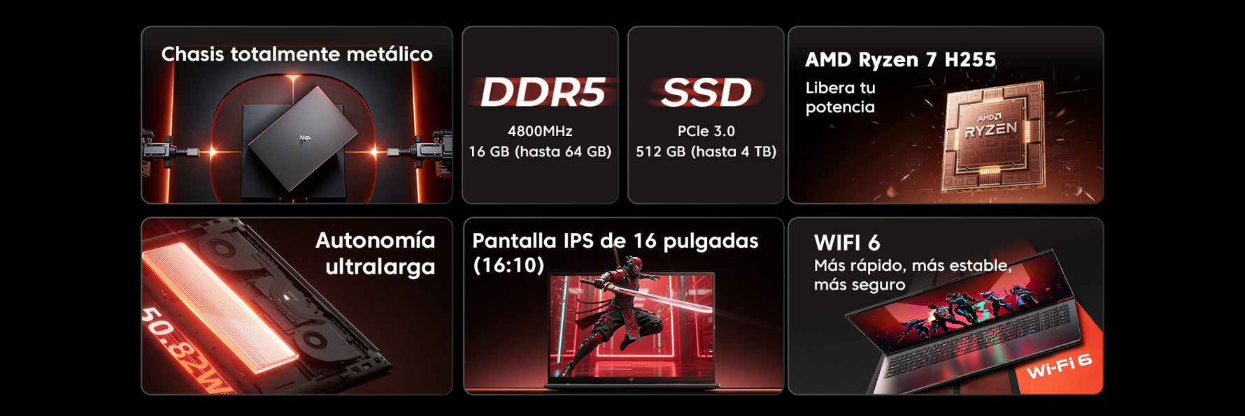 ACEMAGIC ‎RX16 AMD Ryzen 7 H255/9 6900HX 16