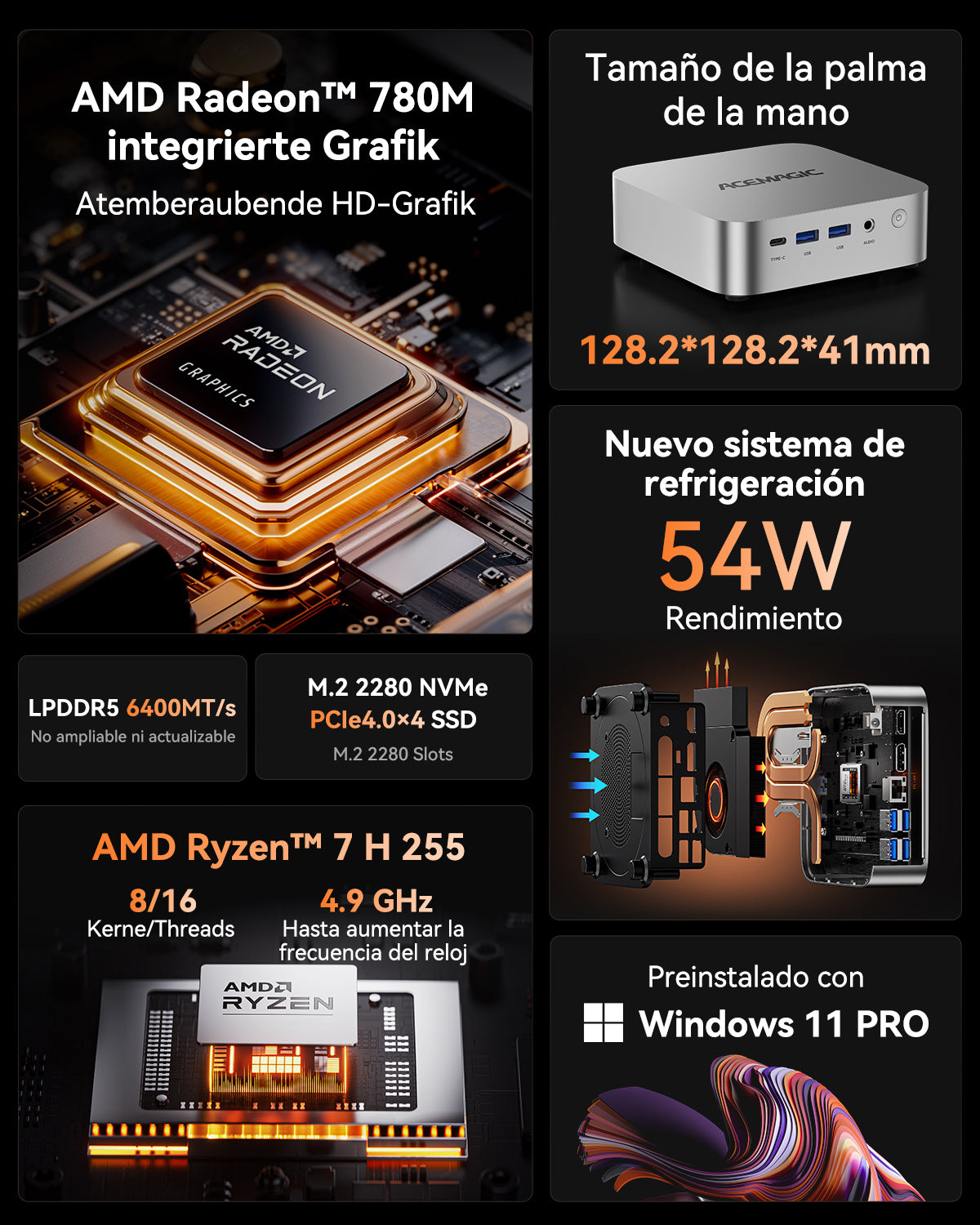 ACEMAGIC W1 AMD Ryzen 7 H255 Mini PC – ACEMAGIC ES